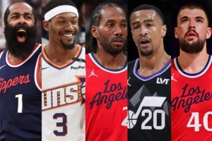 皇冠体育app-什么水平？快船潜在首发：哈登、比尔、小卡、科林斯、祖巴茨