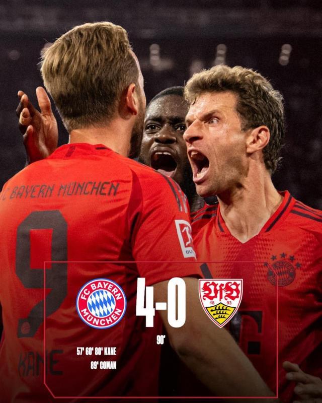 皇冠体育登陆首页-【德甲】凯恩戴帽，科芒进球，拜仁主场4比0斯图加特